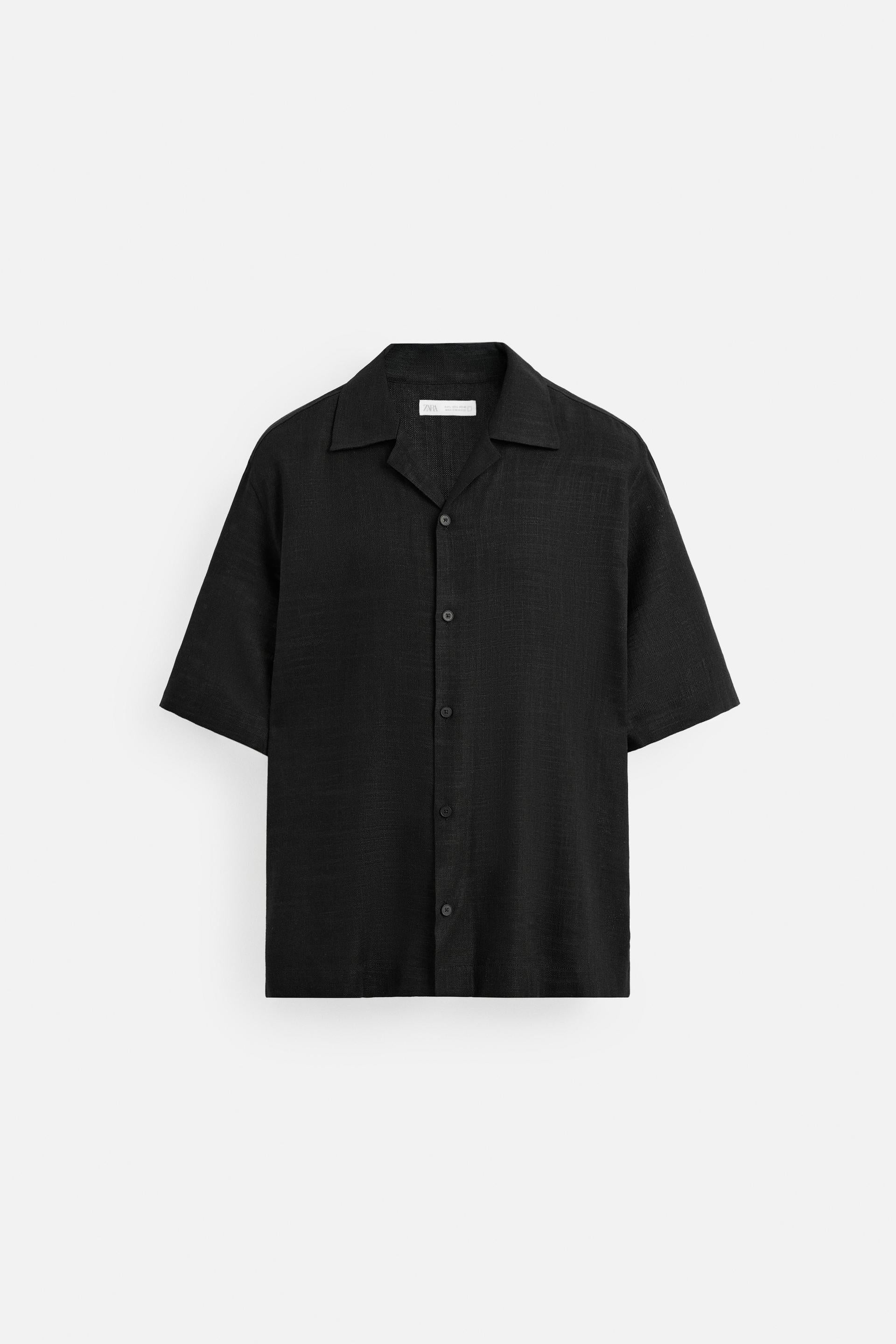 Black shirt on a white background
