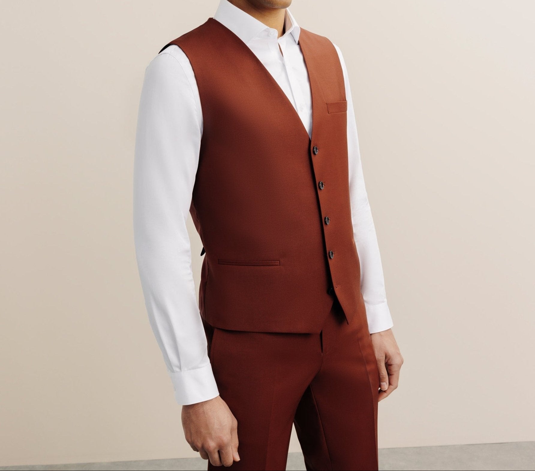 Majority Wool Vest Terracotta: City Style & Comfort