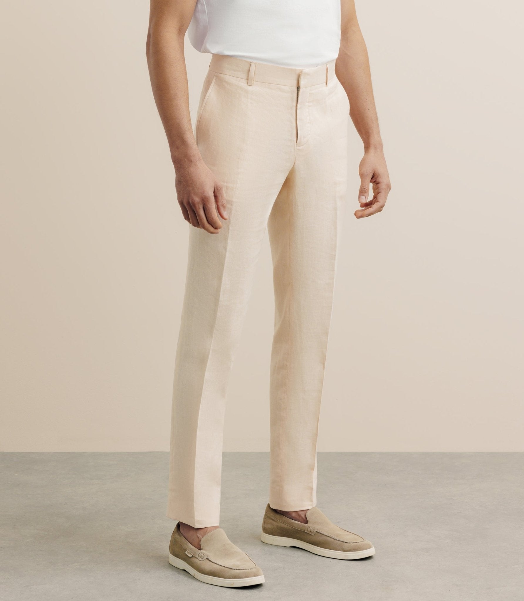 100% linen pants fish