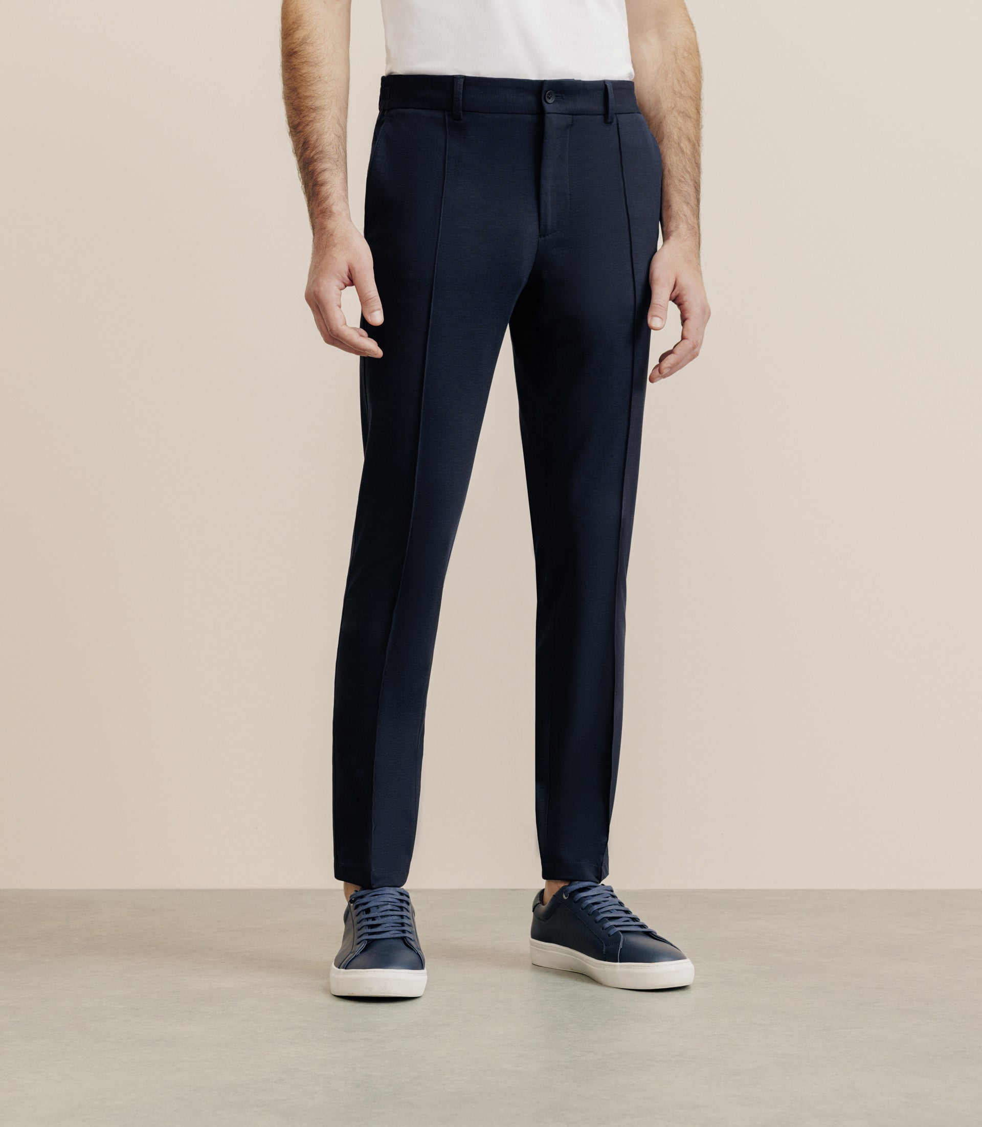 Navy mesh city pants