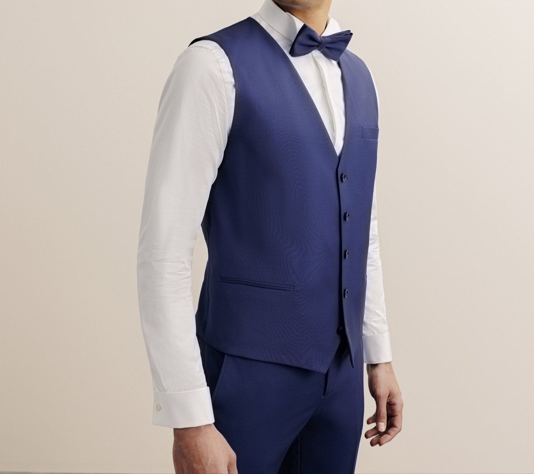 Blue Wool City Vest: Elegant & Stylish Men's Waistcoat