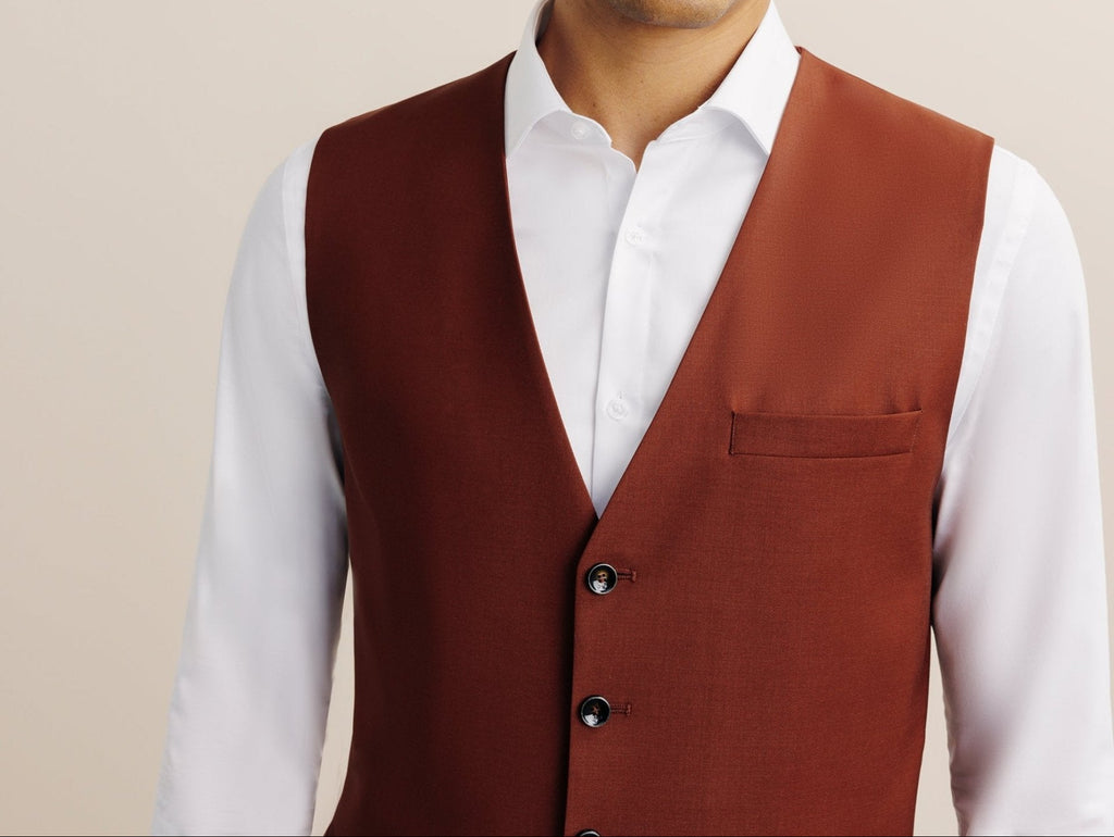 Majority Wool Vest Terracotta: City Style & Comfort