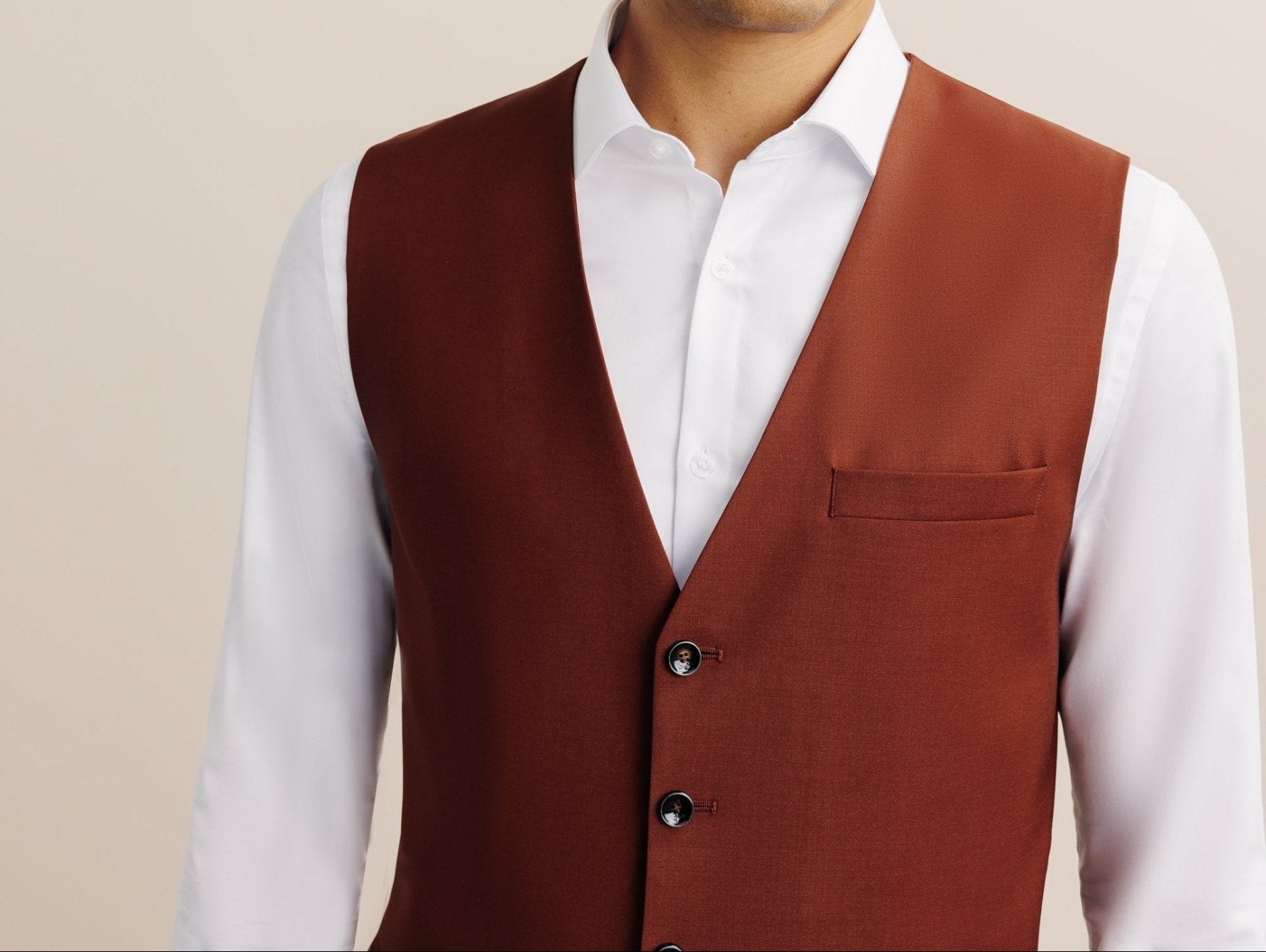 Majority Wool Vest Terracotta: City Style & Comfort