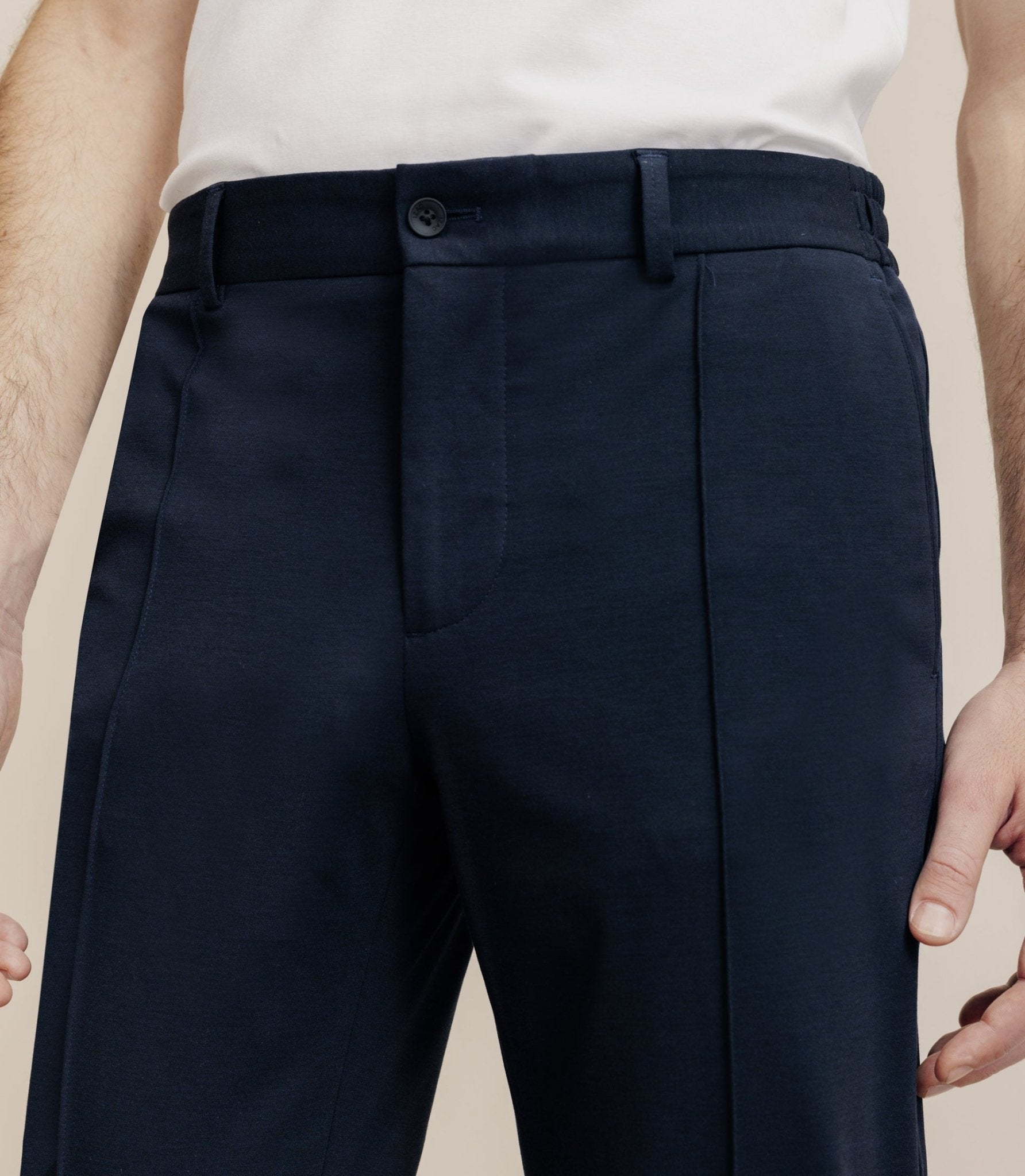 Navy mesh city pants