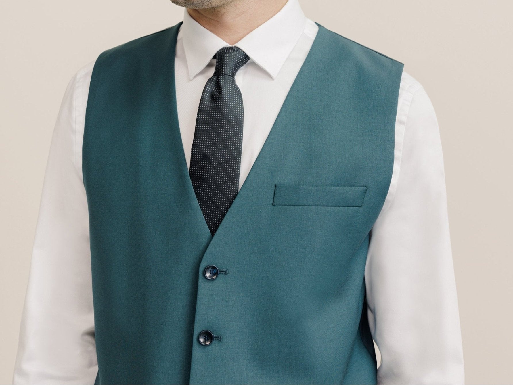 Green Wool Vest: Stylish City Wear for Men