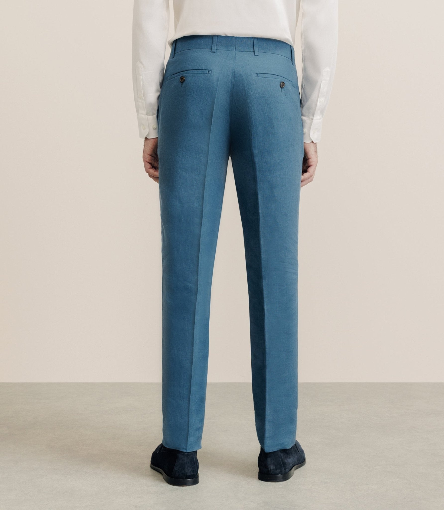 100% green blue flax pants