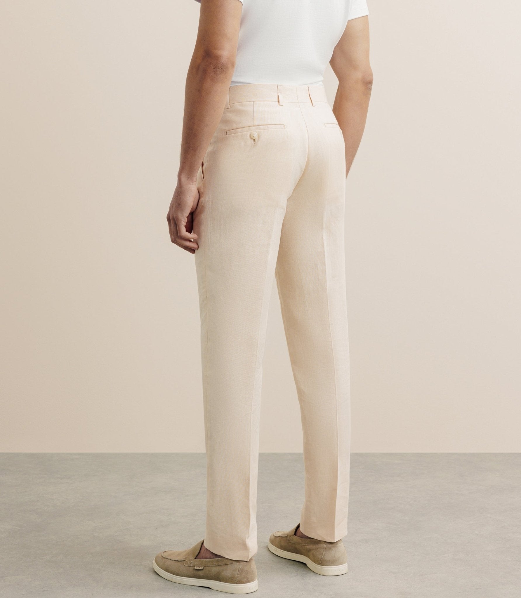 100% linen pants fish