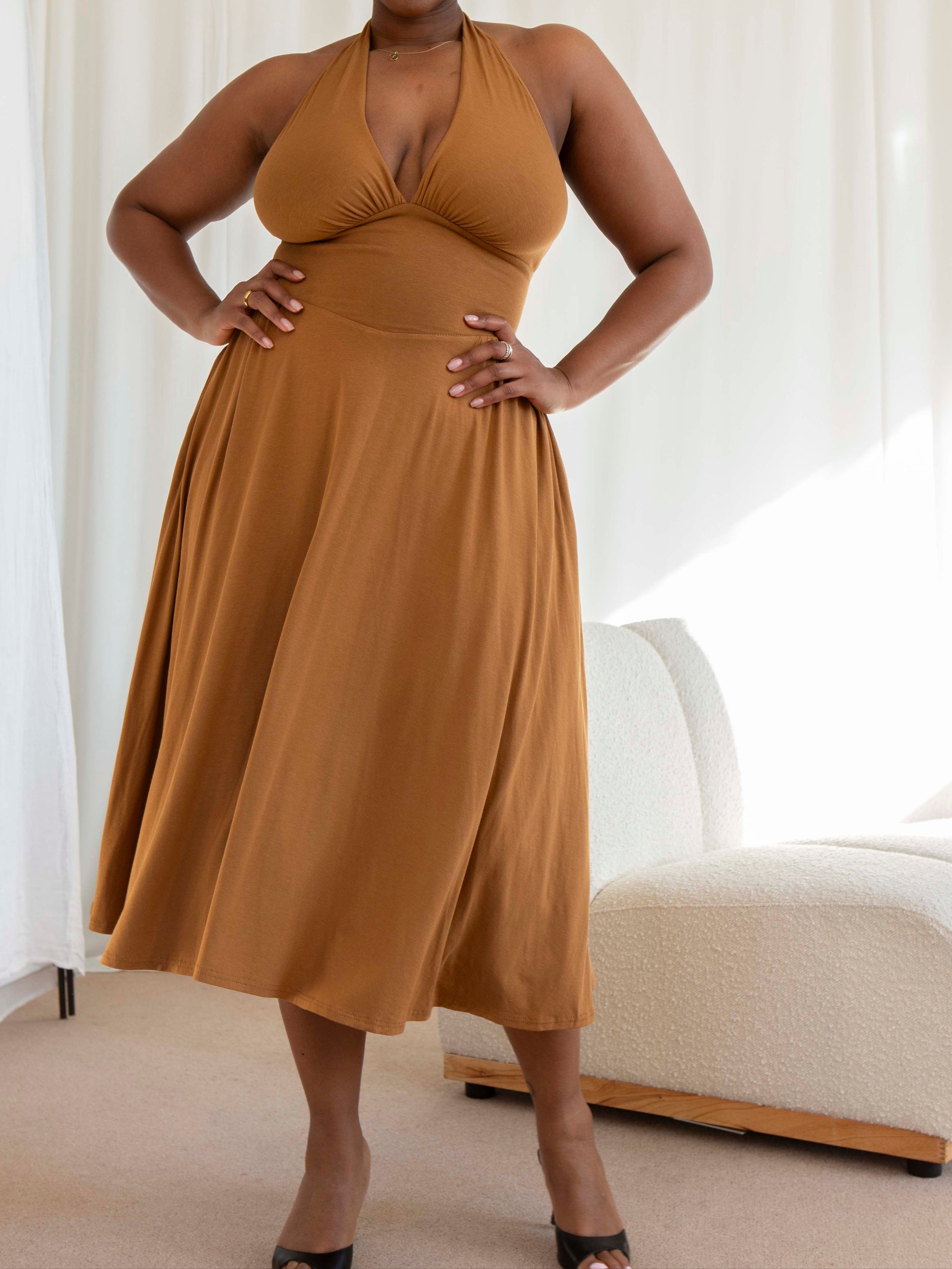 Hayes Dress: Buttery Soft & Graceful Midi Style