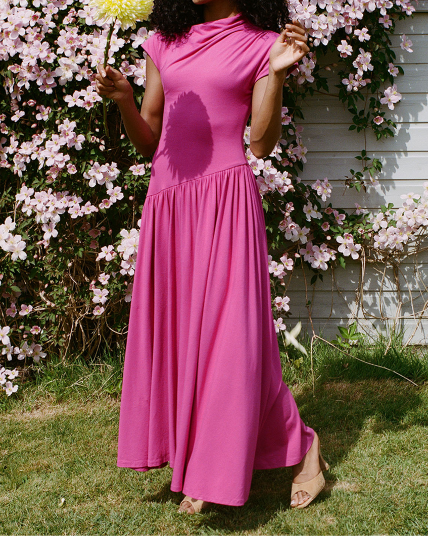 Lily Maxi Dress: Elegant & Flowy Stretch Jersey Gown