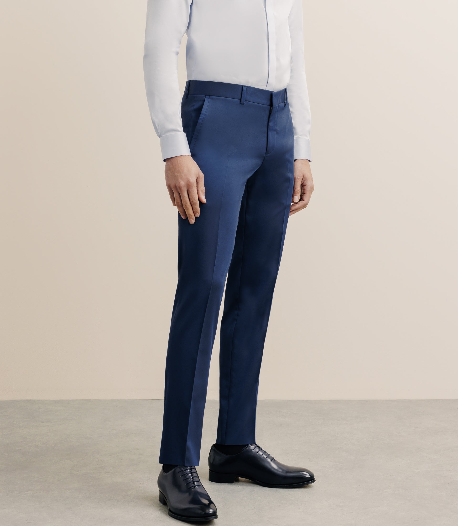 Blue technical fabric pants