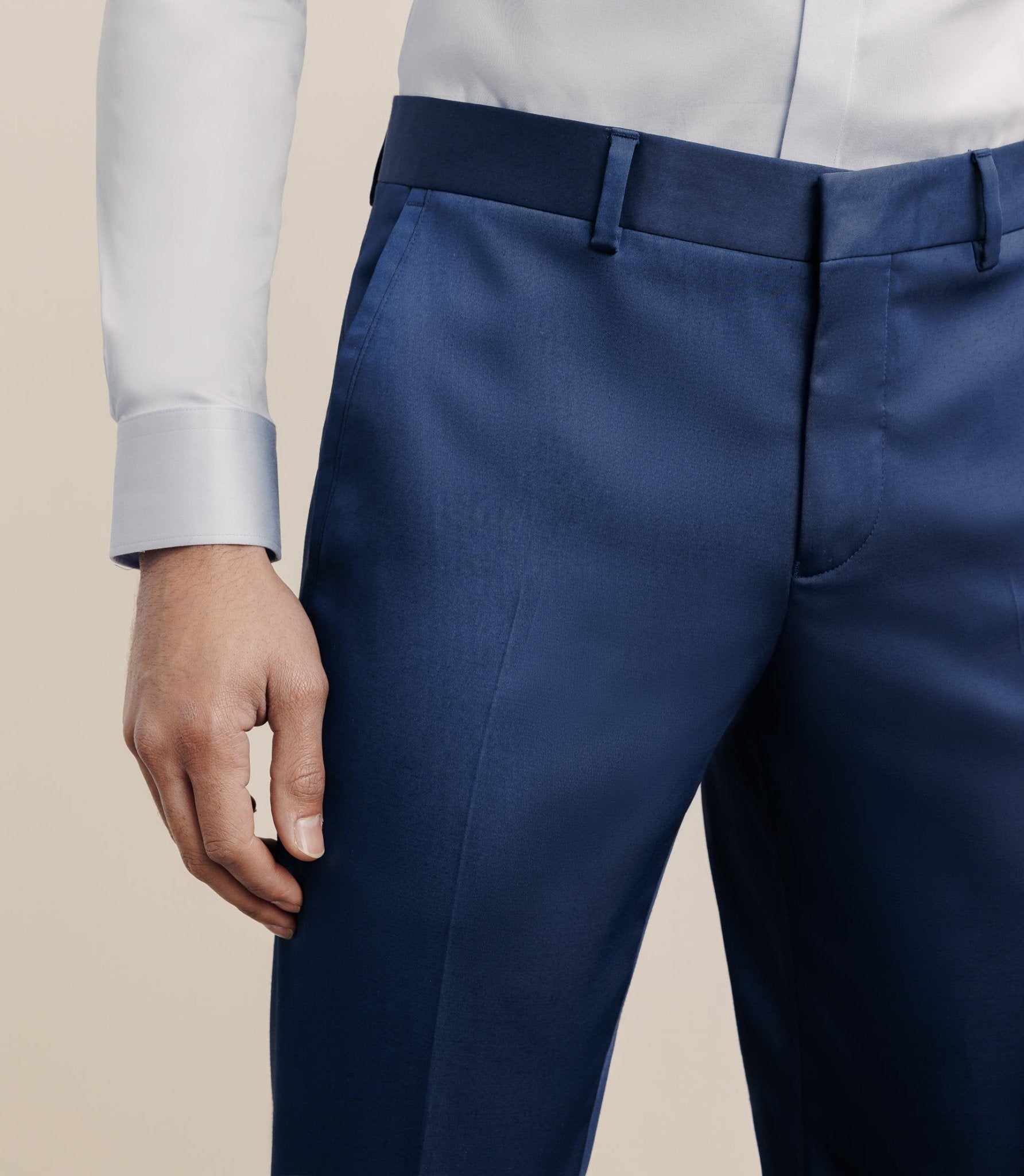 Blue technical fabric pants