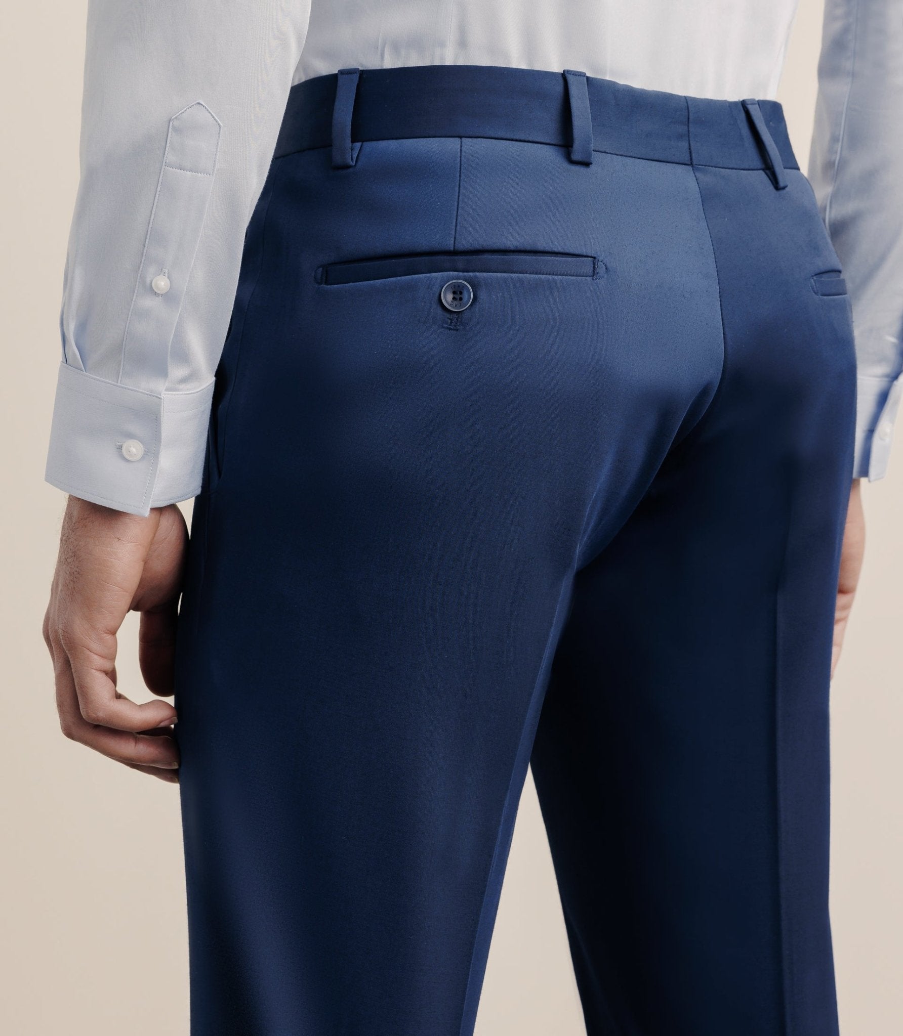 Blue technical fabric pants