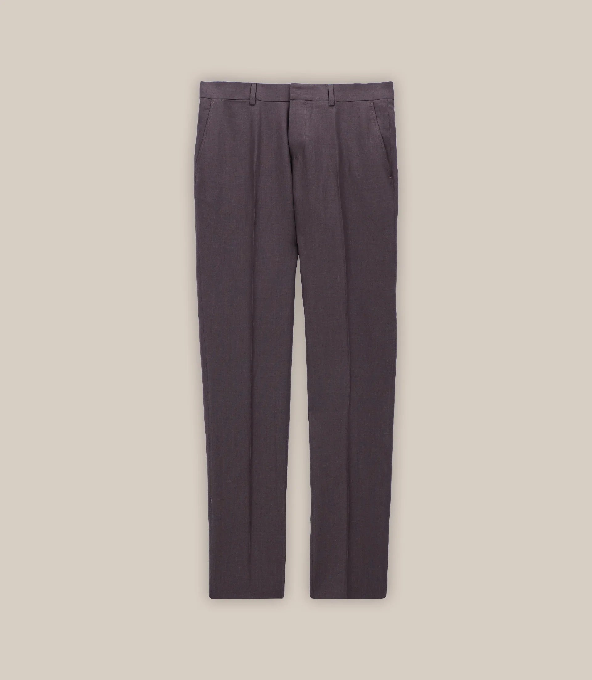 City pants 100% brown linen